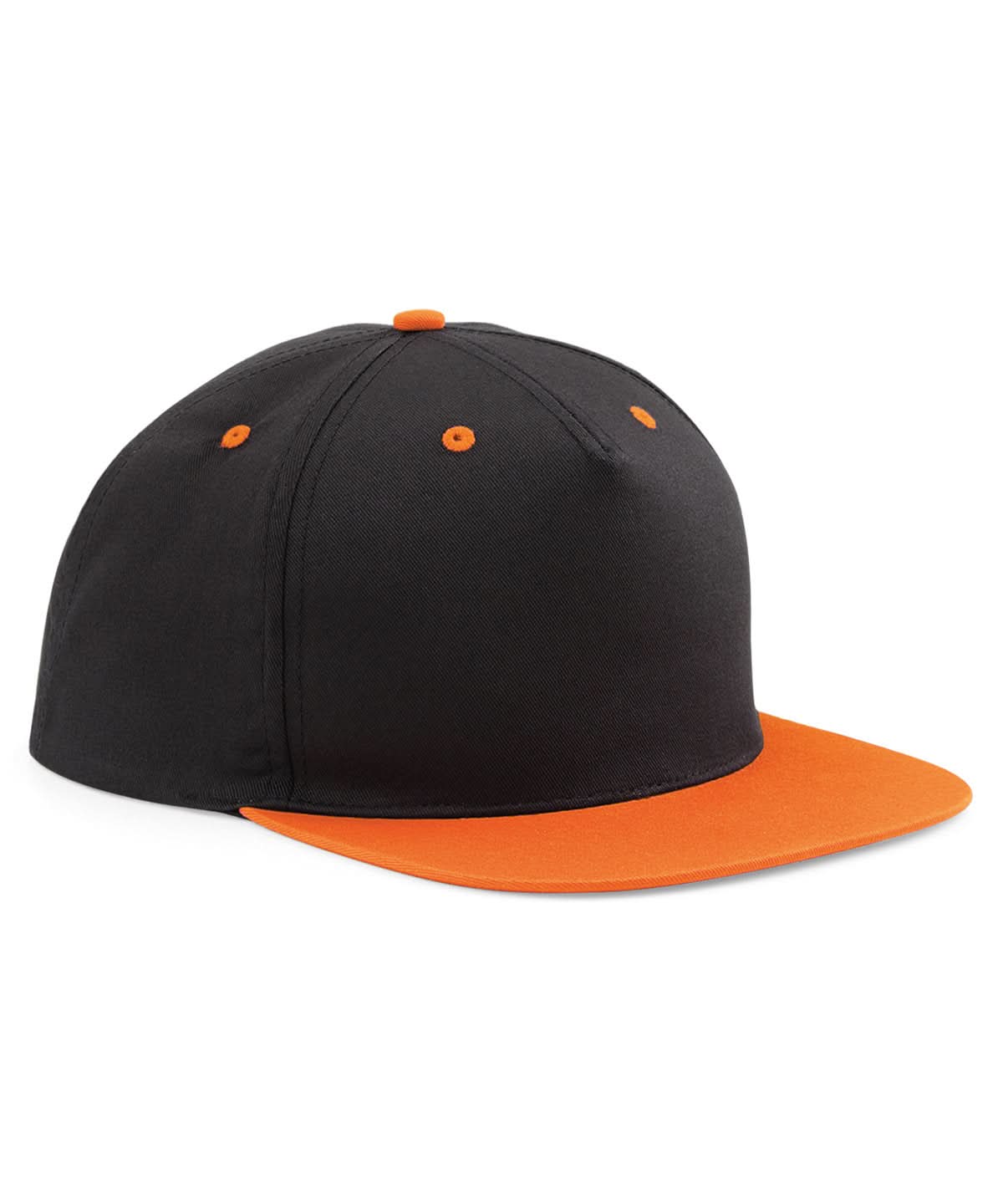 Beechfield 5 panel contrast snapback B610C - Black Orange One size - Customisable Caps