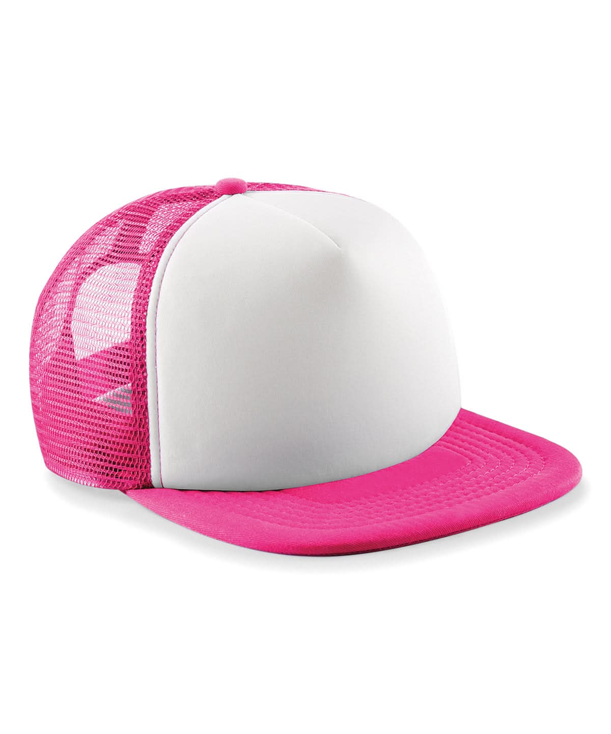 Beechfield Junior vintage snapback trucker B645B - Fuchsia White One size - Customisable Caps