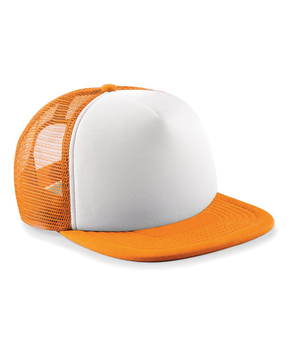 Beechfield Junior vintage snapback trucker B645B - Orange White One size - Customisable Caps