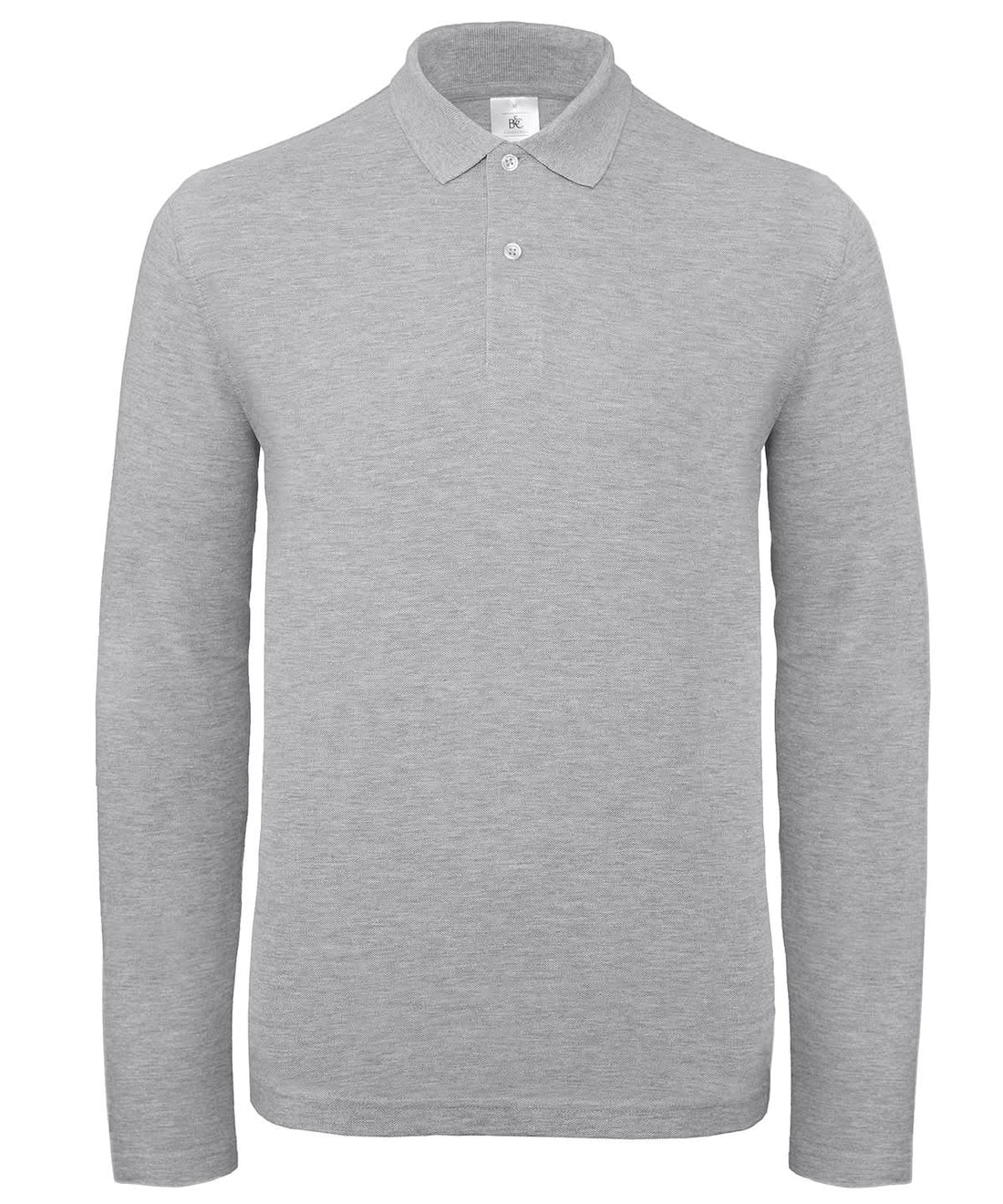 B&amp;C Collection ID001 LSL BA290 - Heather Grey - Customisable Polos