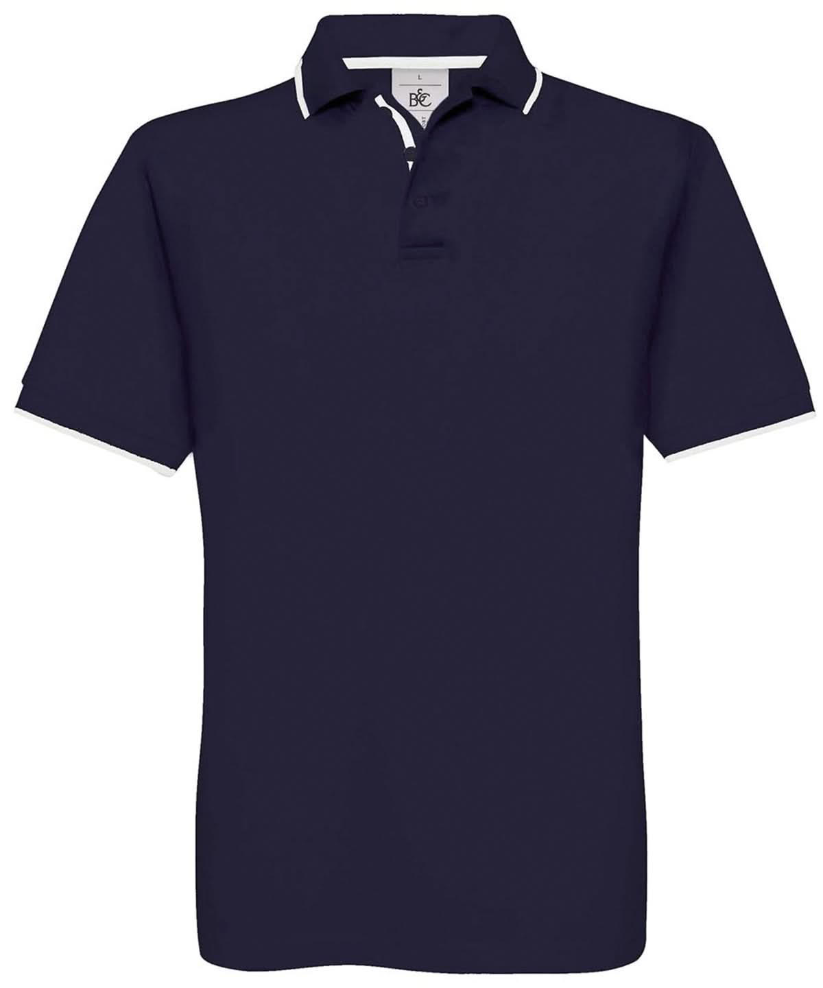 B&amp;C Collection Safran sport ba351 - Navy White - Customisable Polos