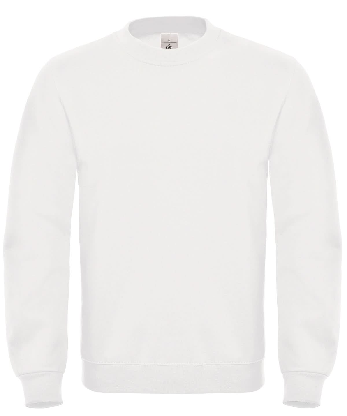 B&amp;C Collection ID002 Sweatshirt BA404 - White - Customisable Sweatshirts