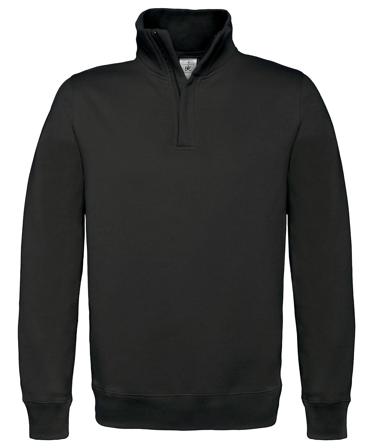 B&amp;C Collection ID004 zip sweatshirt BA406 - Black - Customisable Sweatshirts
