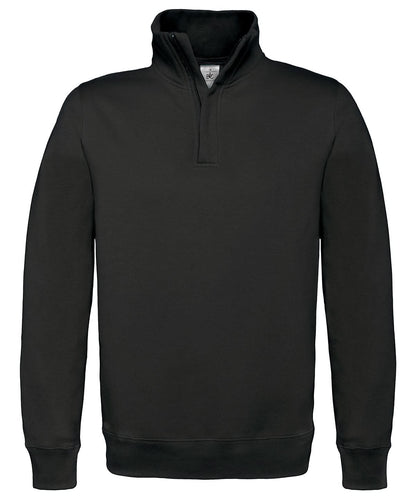 B&amp;C Collection ID004 zip sweatshirt BA406 - Black - Customisable Sweatshirts