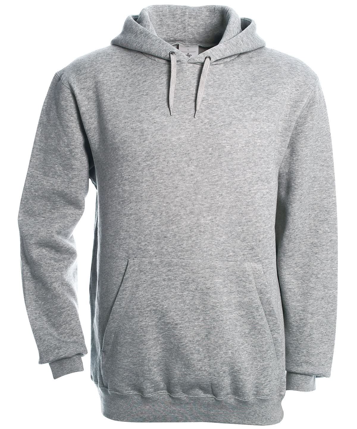 B&amp;C Collection Hooded sweatshirt BA420 - Heather Grey - Customisable Sweatshirts