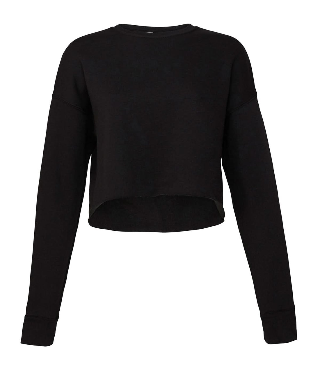 Bella Canvas Womens cropped crew fleece BE221 - Black - Customisable Sweatshirts