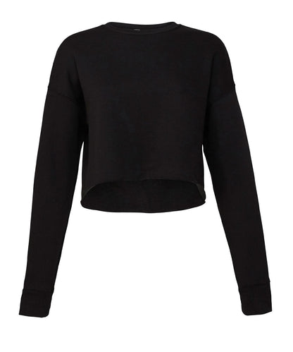 Bella Canvas Womens cropped crew fleece BE221 - Black - Customisable Sweatshirts