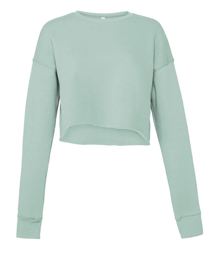 Bella Canvas Womens cropped crew fleece BE221 - Dusty Blue - Customisable Sweatshirts
