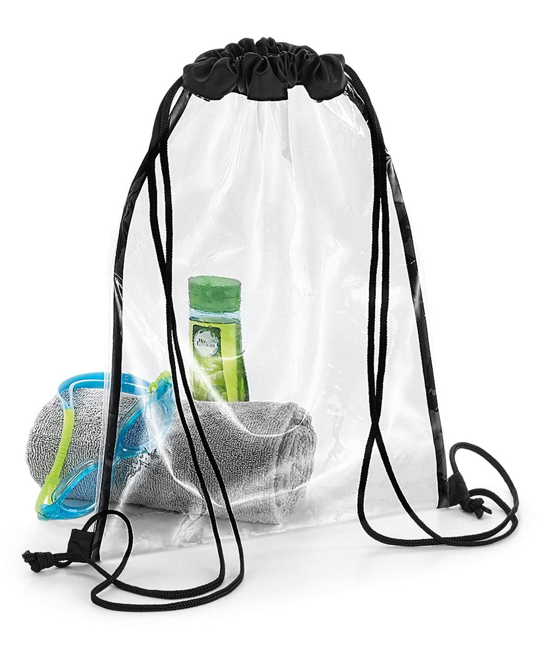 Bagbase Clear gymsac BG007 - Clear Black One size - Customisable Bags