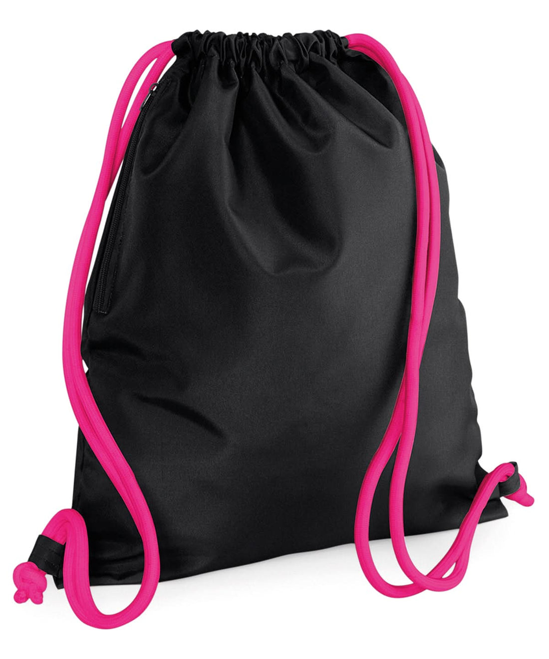 Bagbase Icon gymsac BG110 - Black Fuchsia One size - Customisable Bags