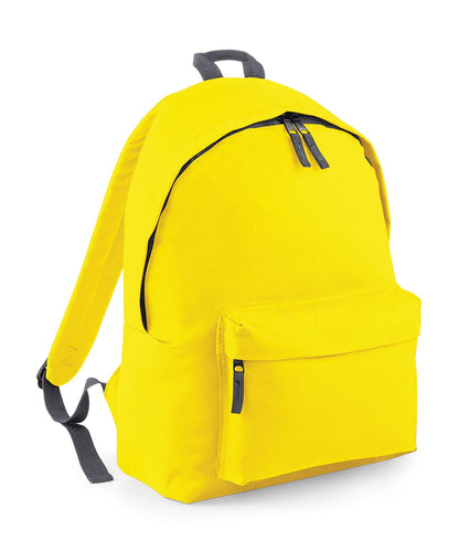 Bagbase Original fashion backpack BG125 - Yellow Graphite Grey One size - Customisable Bags