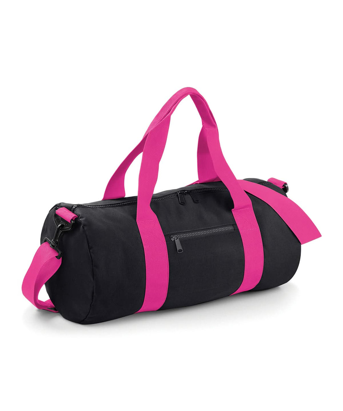 Bagbase Original barrel bag BG140 - Black Fuchsia One size - Customisable Bags