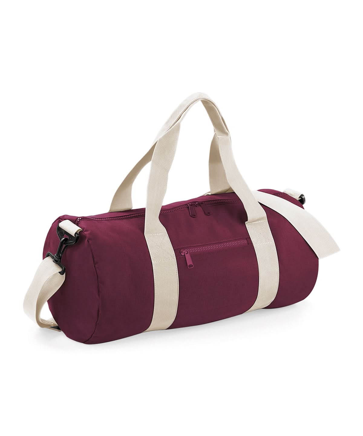 Bagbase Original barrel bag BG140 - Burgundy Off White One size - Customisable Bags