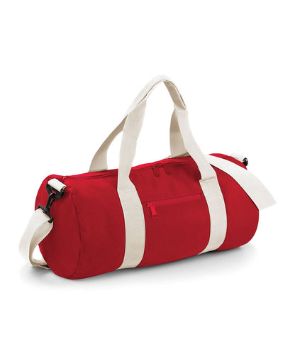 Bagbase Original barrel bag BG140 - Classic Red Off White One size - Customisable Bags