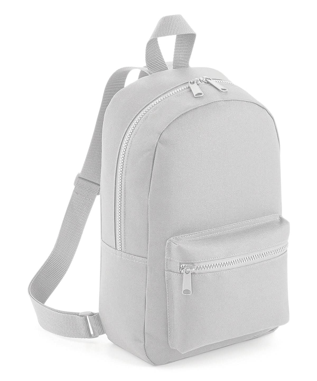 Bagbase Mini essential fashion backpack BG153 - Light Grey One size - Customisable Bags