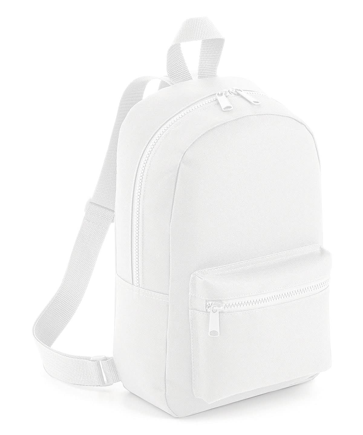Bagbase Mini essential fashion backpack BG153 - White One size - Customisable Bags