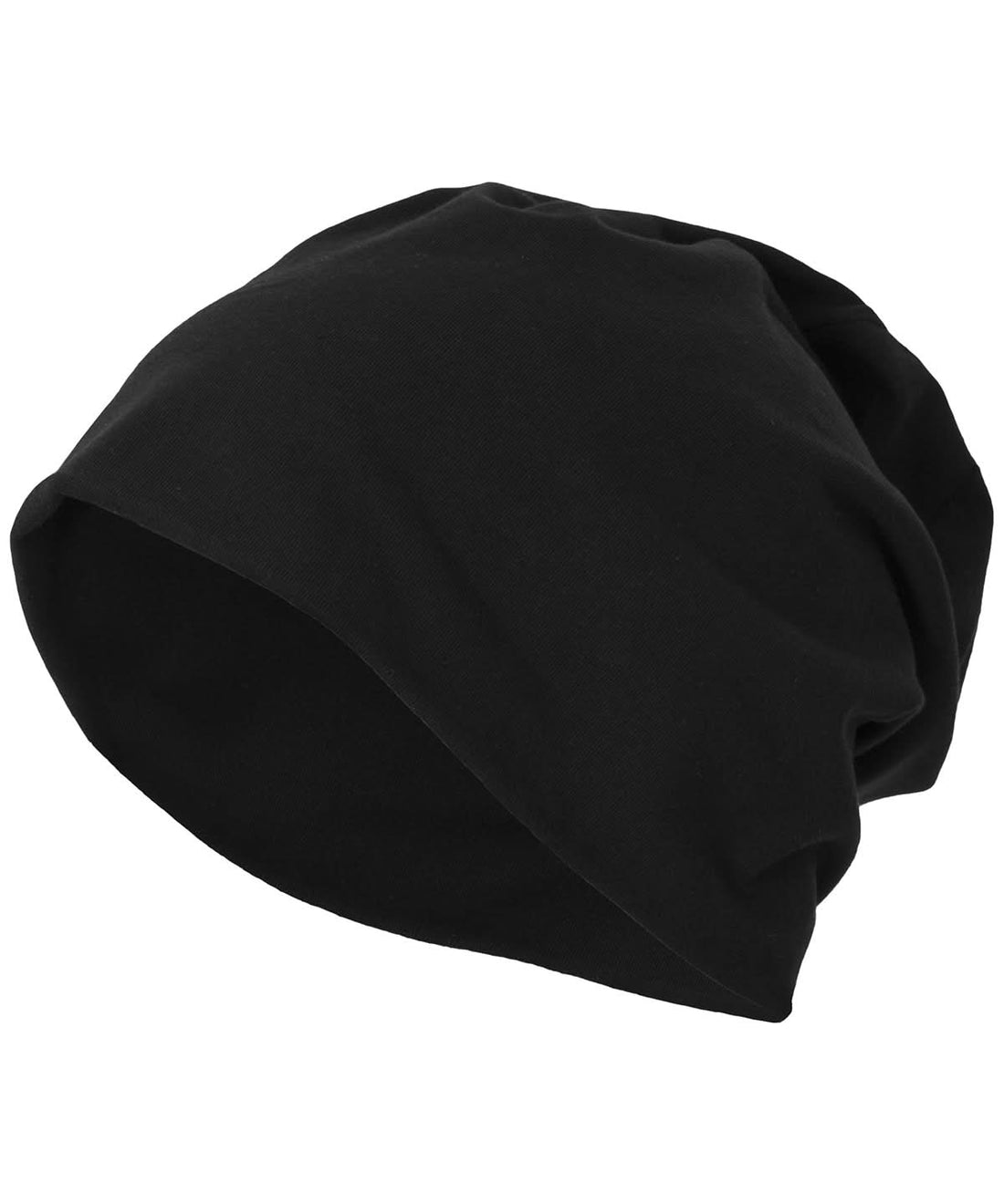 Build Your Brand BYB Jersey beanie BY002 - Black One size - Customisable Beanies