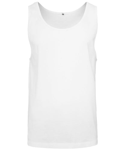 Build Your Brand BYB Jersey big tank BY003 - White - Customisable T-Shirts