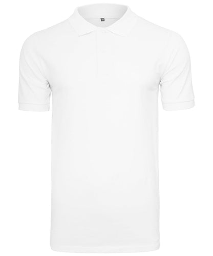 Build Your Brand BYB Piqu polo shirt BY008 - White - Customisable Polos