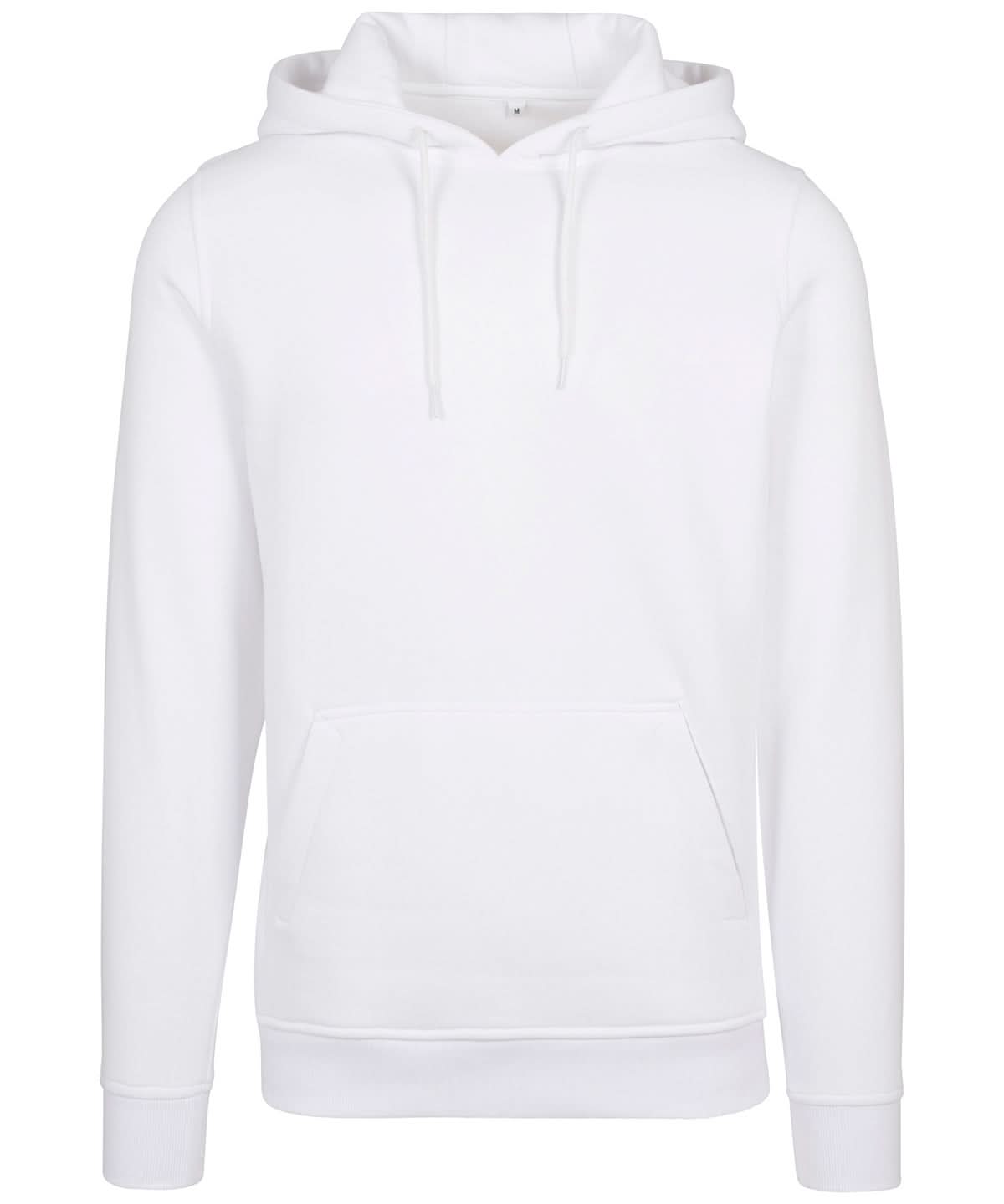 Build Your Brand BYB Heavy hoodie White BY011 - White - Customisable Hoodies