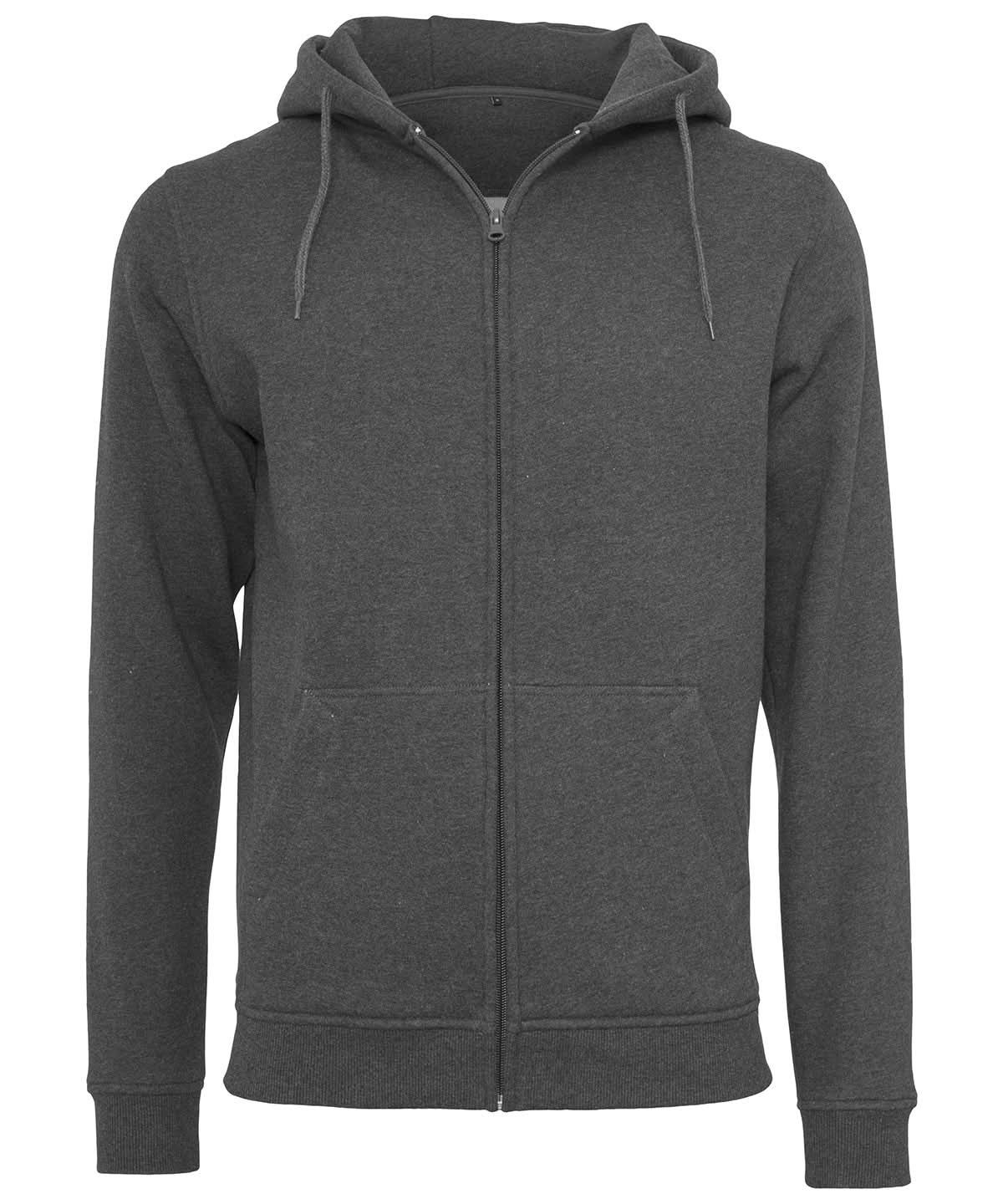 Build Your Brand BYB Heavy zip hoodie BY012 - Charcoal - Customisable Hoodies