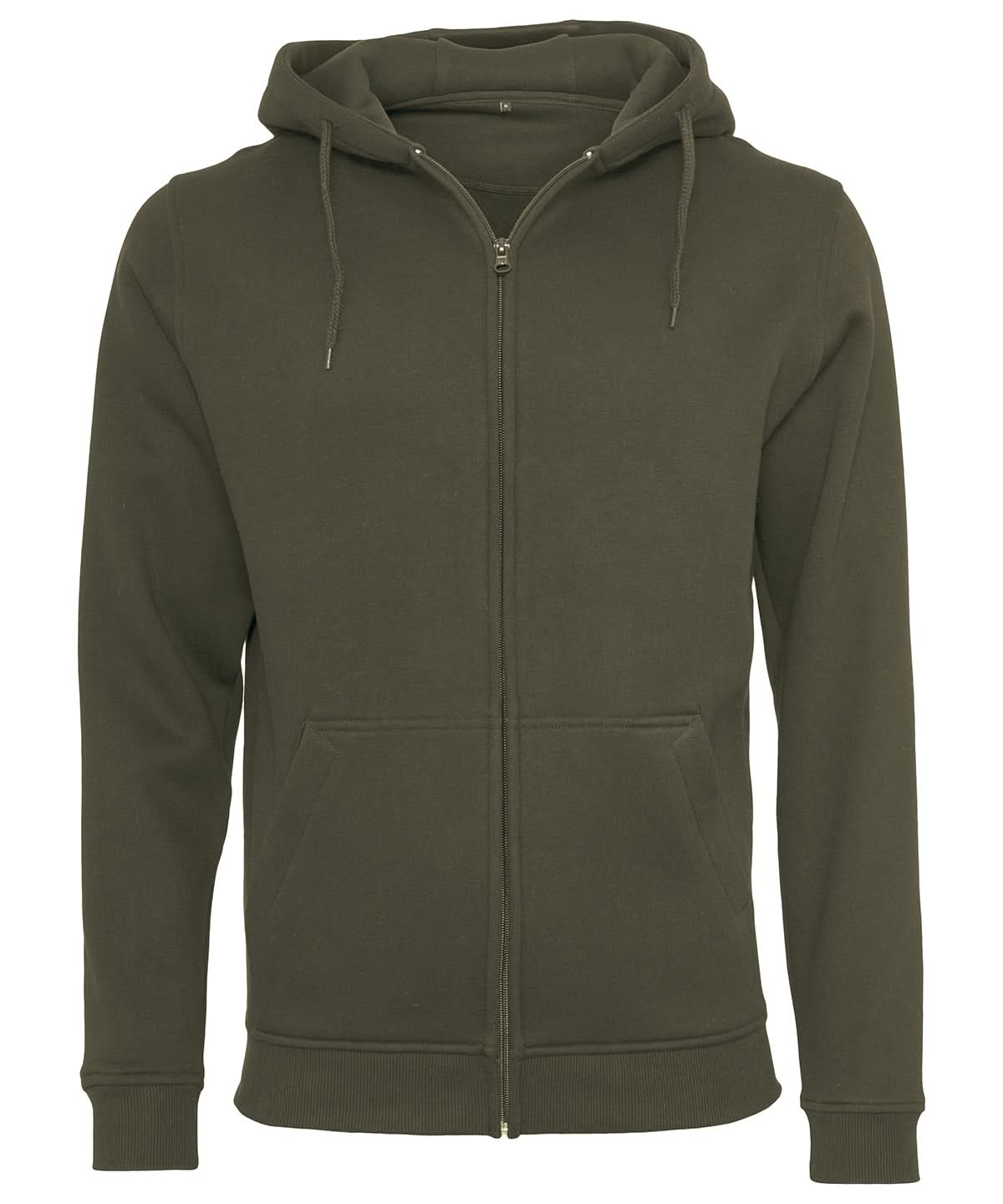 Build Your Brand BYB Heavy zip hoodie BY012 - Olive - Customisable Hoodies