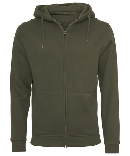 Build Your Brand BYB Heavy zip hoodie BY012 - Olive - Customisable Hoodies