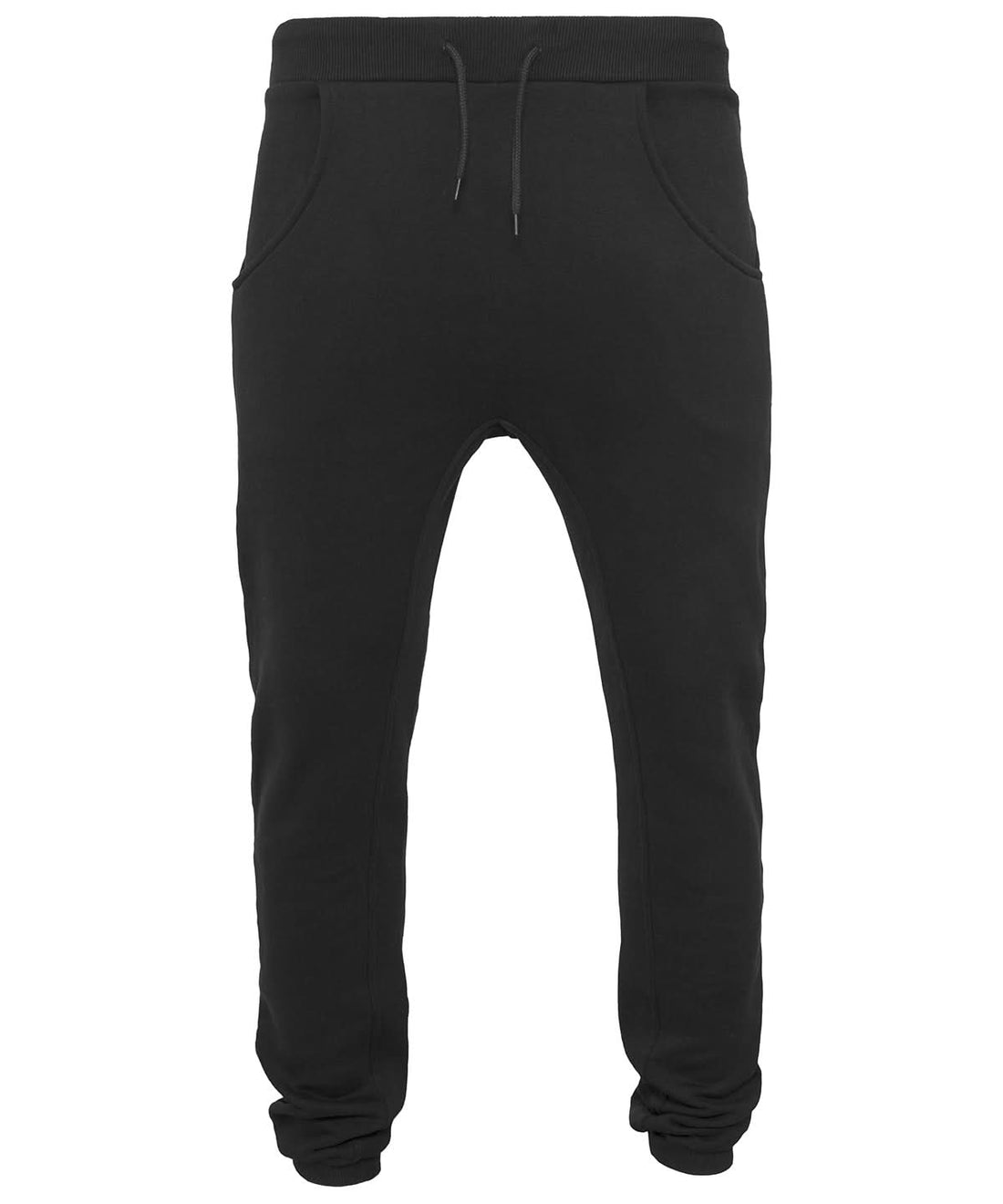 Build Your Brand BYB Heavy deep crotch sweatpants BY013 - Black - Customisable Sweatpants