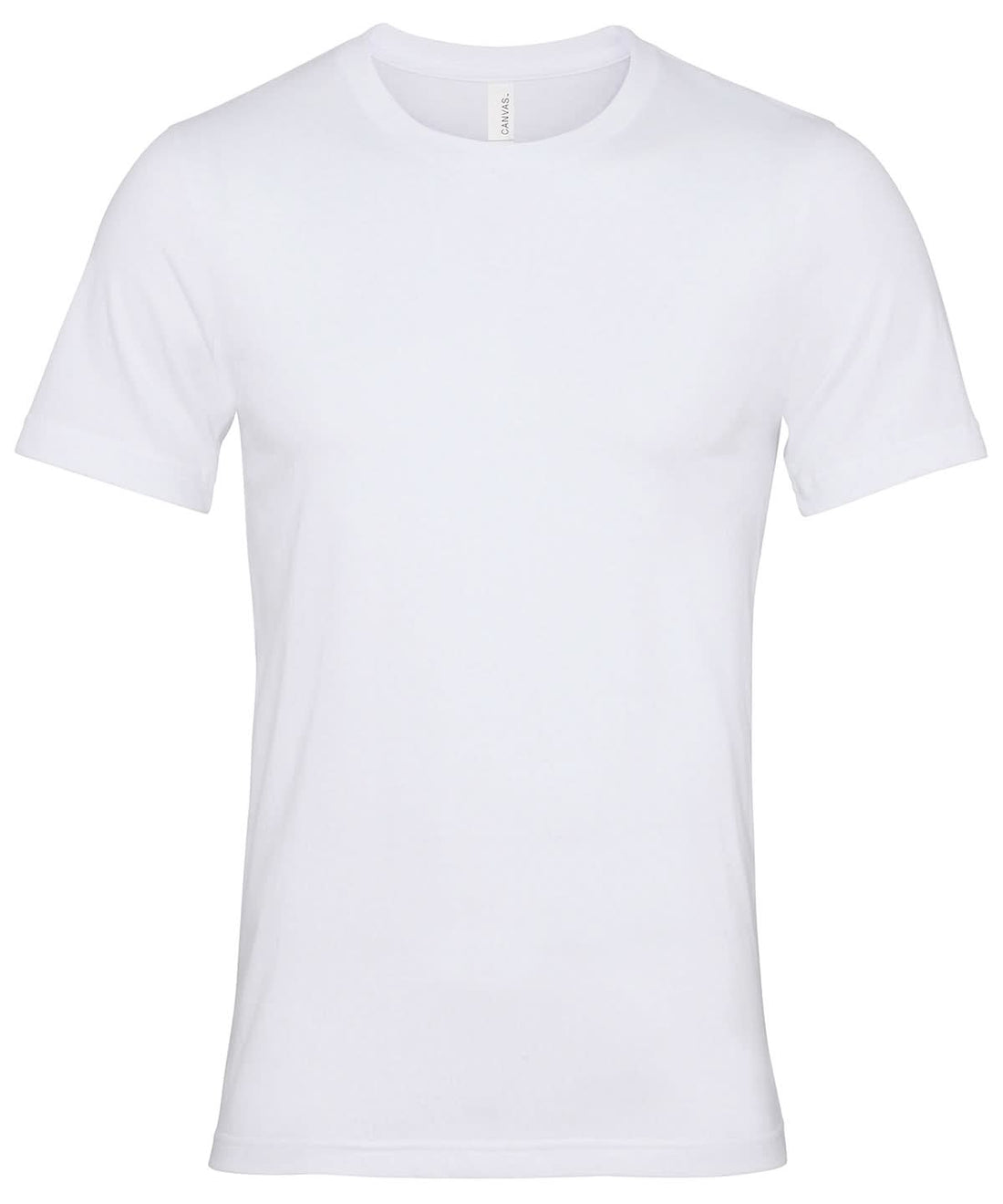 Bella Canvas Unisex Jersey crew neck t shirt White CV001 - White - Customisable T-Shirts