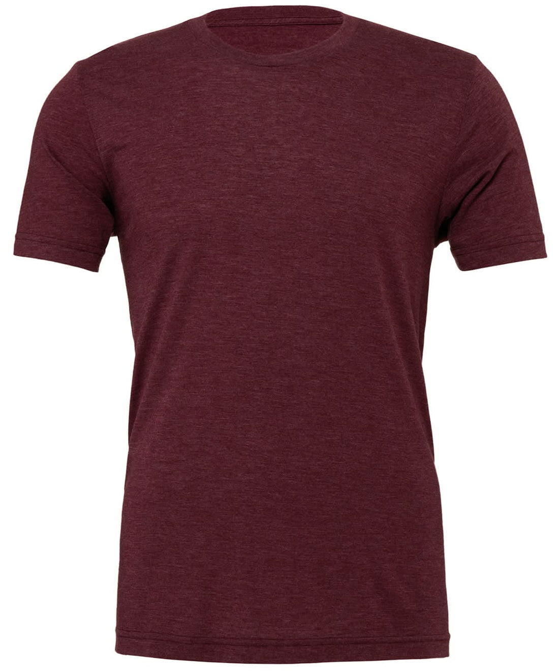 Bella Canvas Unisex triblend crew neck t shirt Maroon Triblend CV003 - Maroon Triblend - Customisable T-Shirts