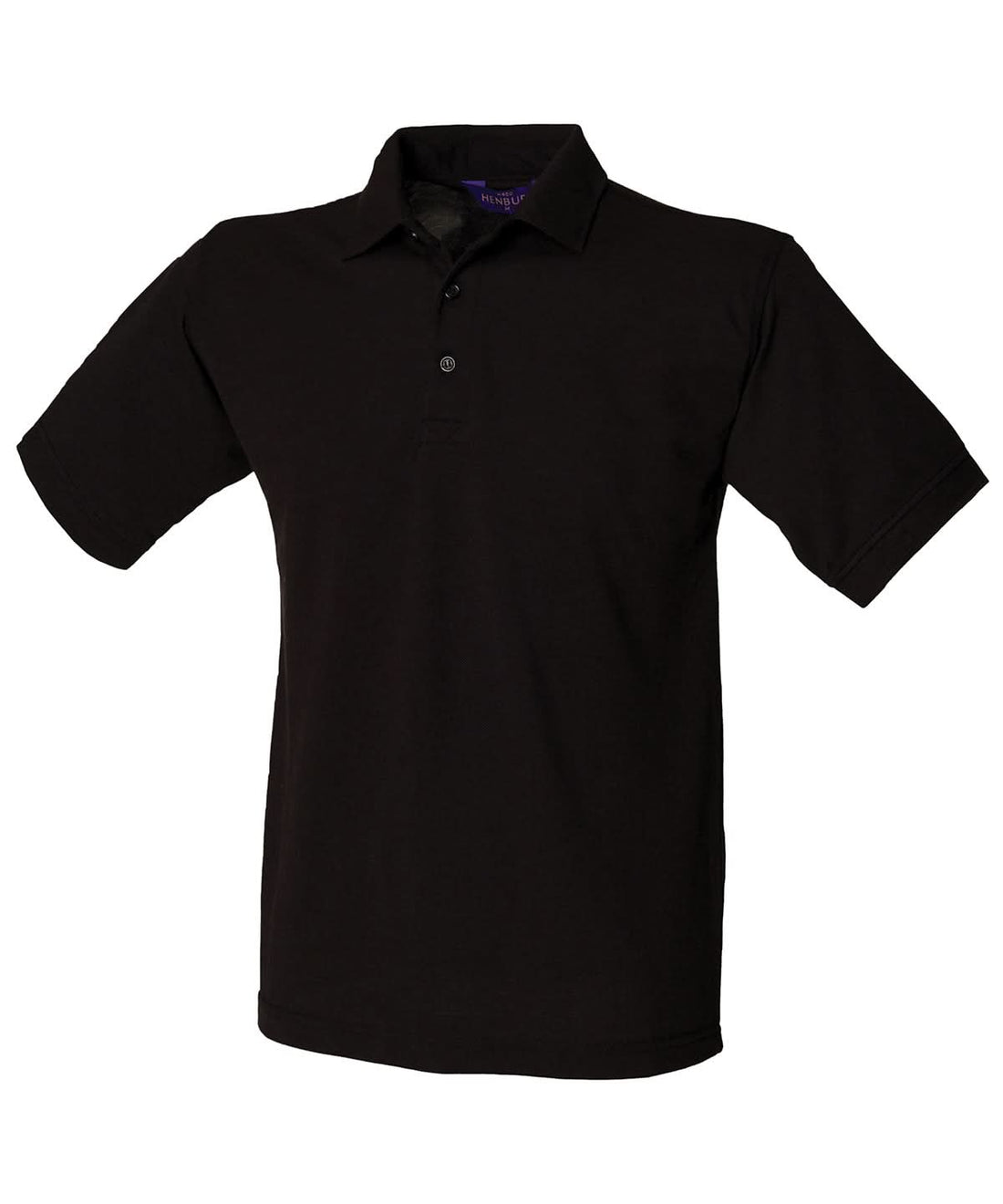 Henbury 6535 Classic Piqu Polo Shirt Black HB400 - Black - Customisable Polos