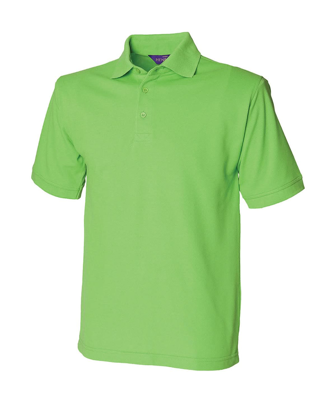 Henbury 6535 Classic Piqu Polo Shirt Bright Lime HB400 - Bright Lime - Customisable Polos