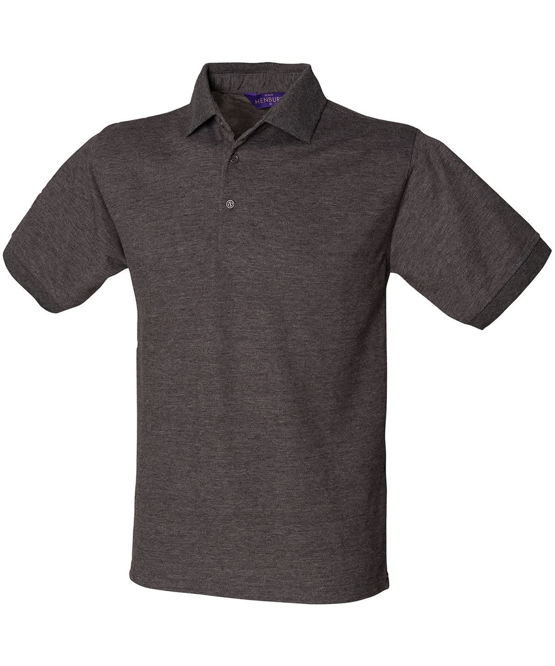 Henbury 6535 Classic Piqu Polo Shirt Charcoal HB400 - Charcoal - Customisable Polos