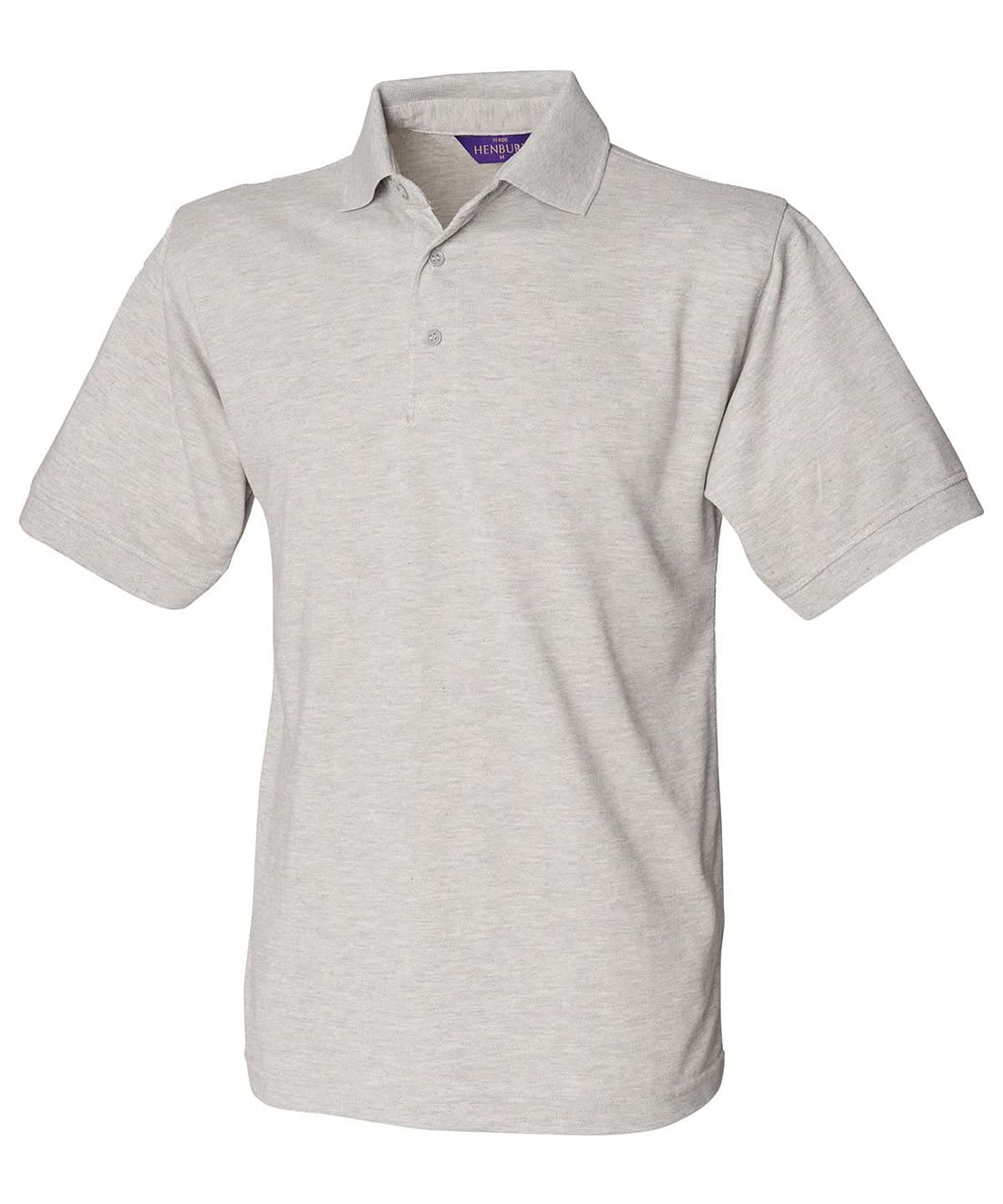 Henbury 6535 Classic Piqu Polo Shirt Heather Grey HB400 - Heather Grey - Customisable Polos