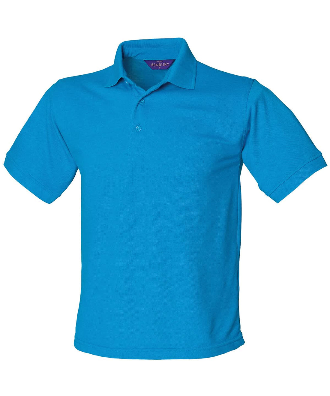 Henbury 6535 Classic Piqu Polo Shirt Sapphire Blue HB400 - Sapphire Blue - Customisable Polos