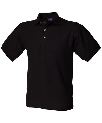 Henbury Ultimate 6535 Polo Shirt HB410 - Black - Customisable Polos