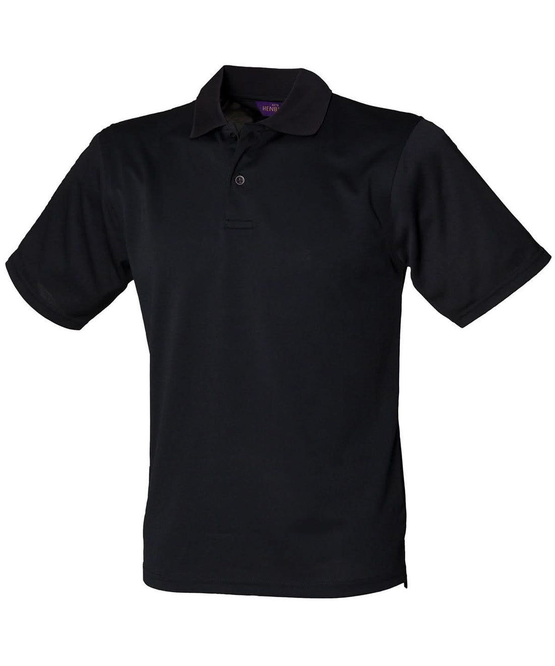 Henbury Coolplus Polo Shirt Black HB475 - Black - Customisable Polos