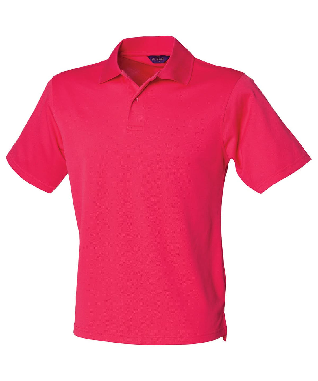 Henbury Coolplus Polo Shirt Bright Pink HB475 - Bright Pink - Customisable Polos