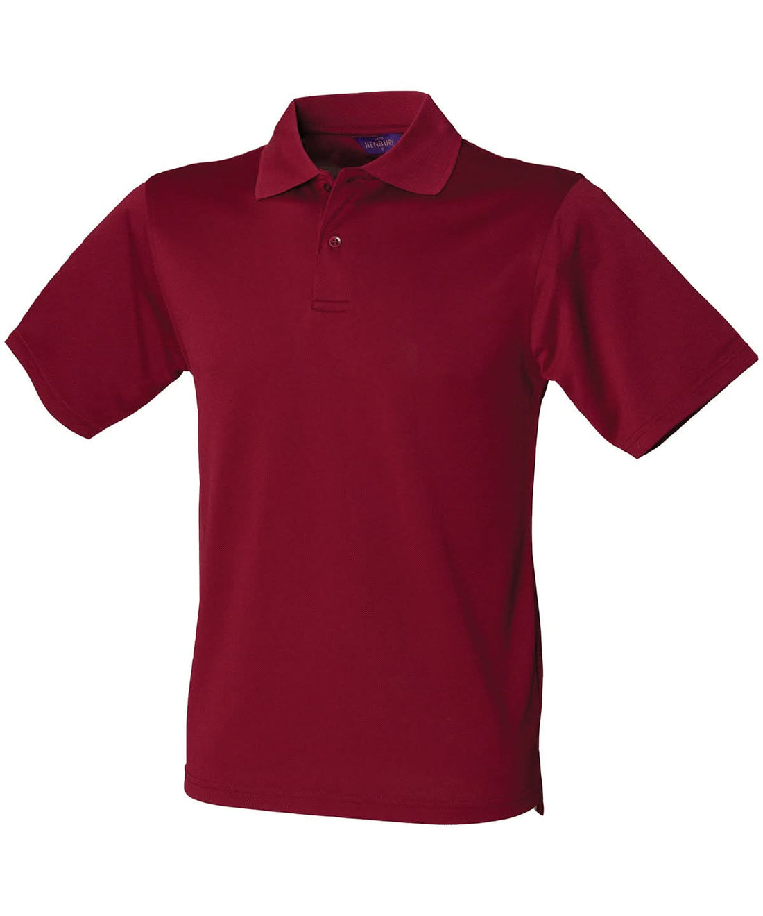 Henbury Coolplus Polo Shirt Burgundy HB475 - Burgundy - Customisable Polos