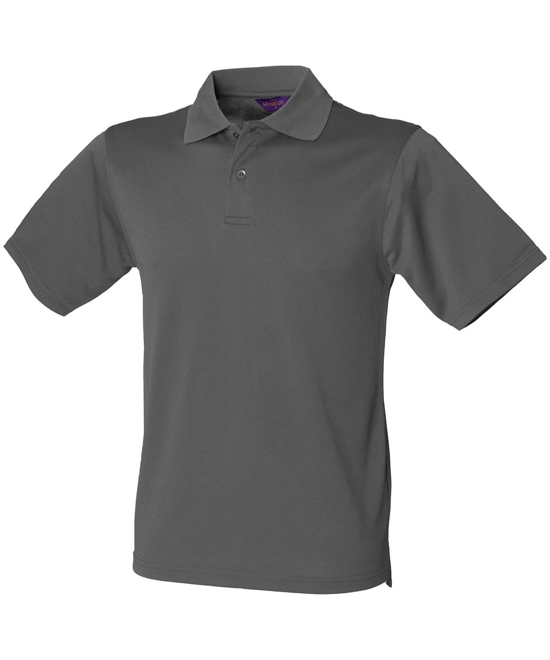 Henbury Coolplus Polo Shirt Charcoal Grey HB475 - Charcoal Grey - Customisable Polos