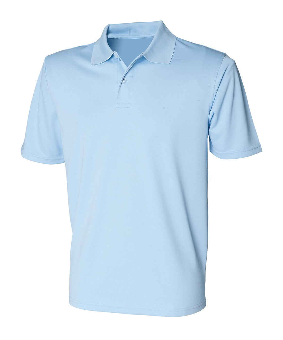 Henbury Coolplus Polo Shirt Light Blue HB475 - Light Blue - Customisable Polos