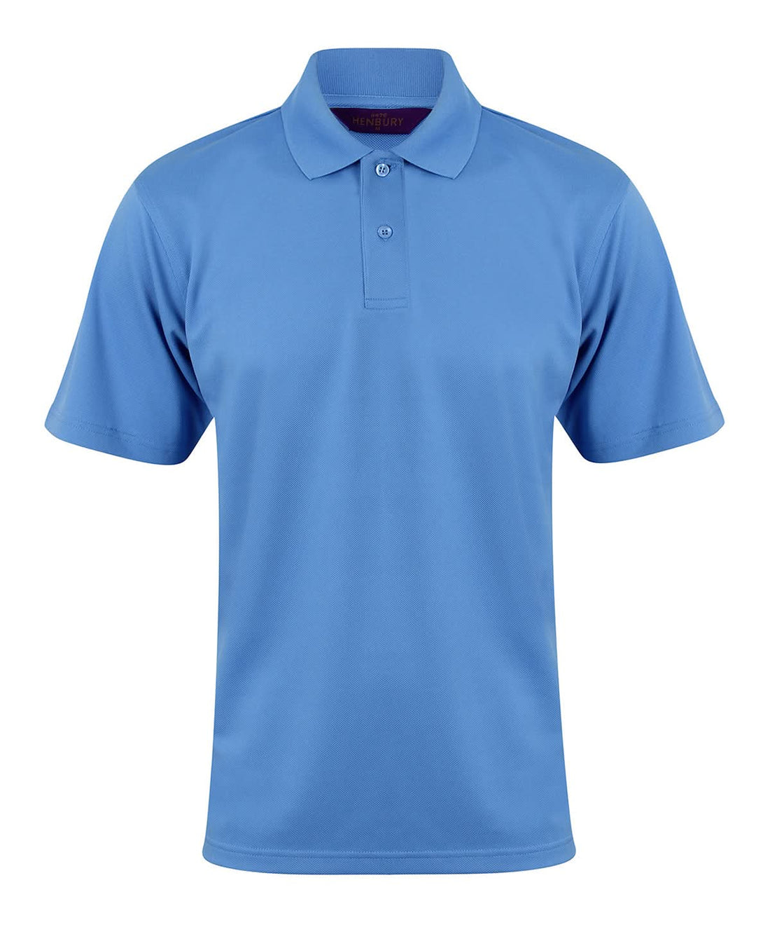 Henbury Coolplus Polo Shirt Mid Blue HB475 - Mid Blue - Customisable Polos