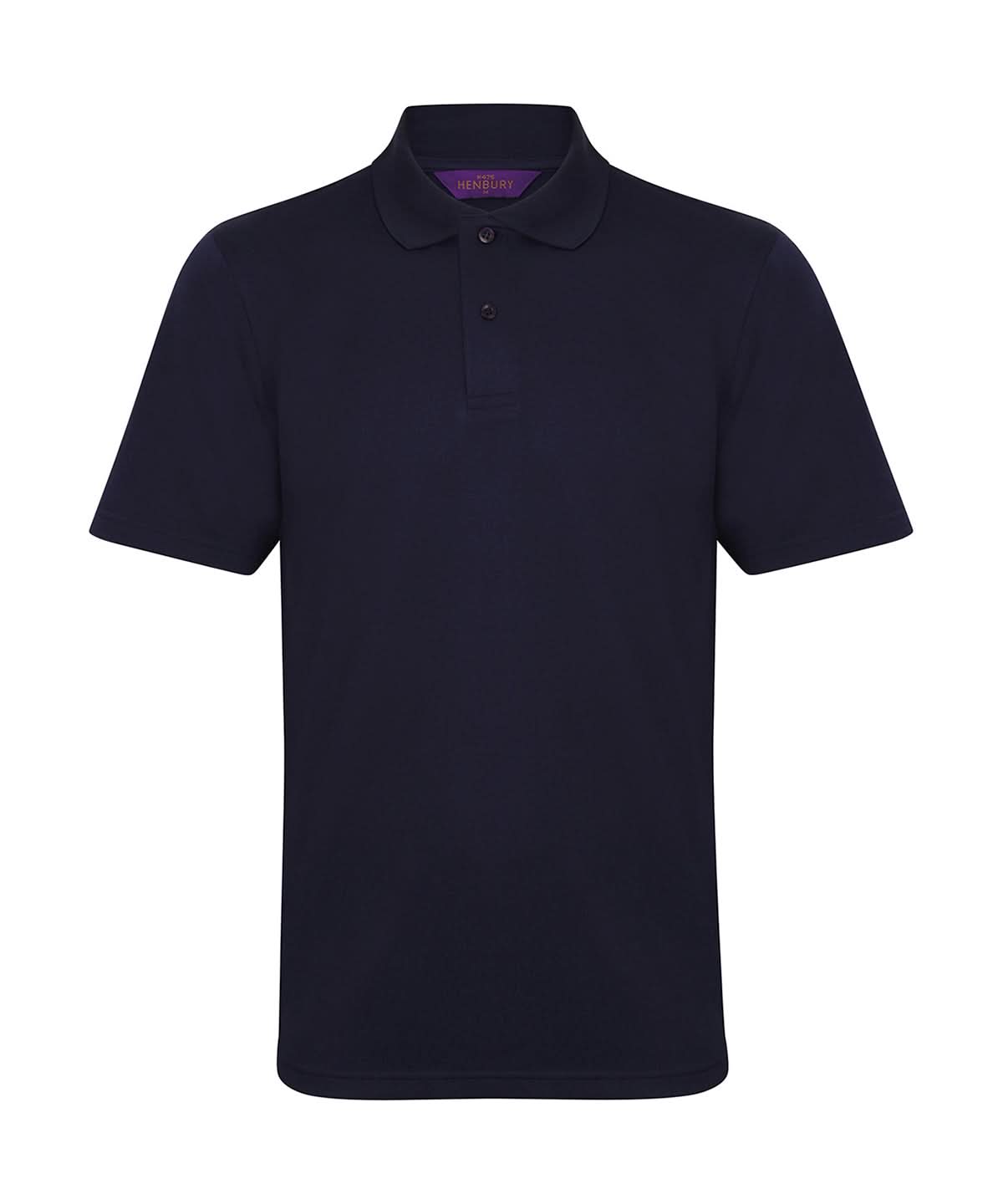 Henbury Coolplus Polo Shirt Oxford Navy HB475 - Oxford Navy - Customisable Polos