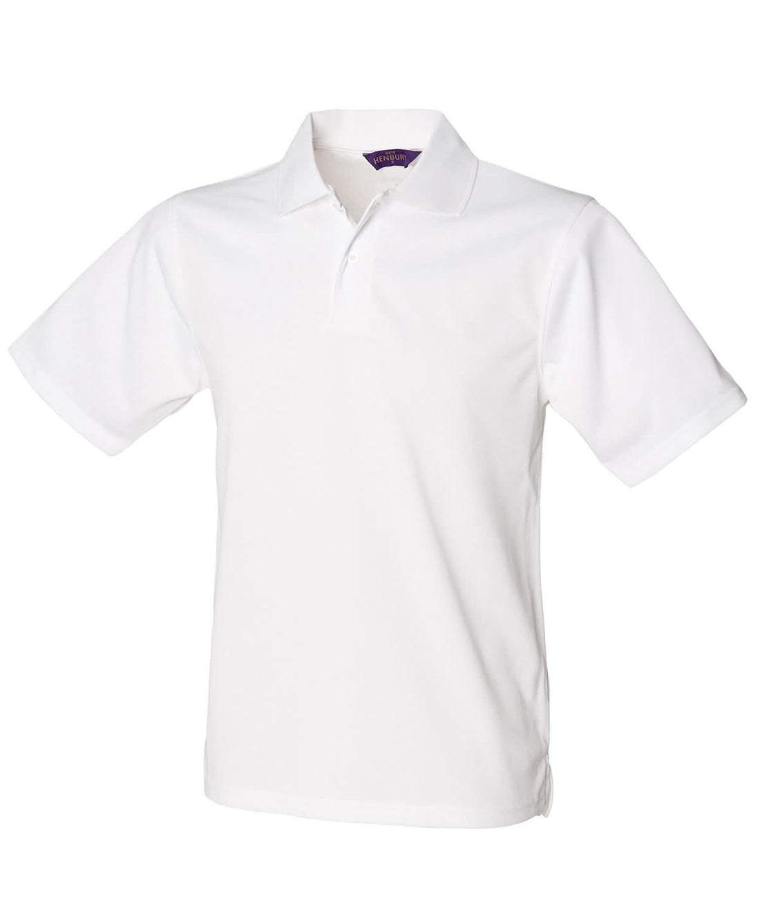 Henbury Coolplus Polo Shirt White HB475 - White - Customisable Polos