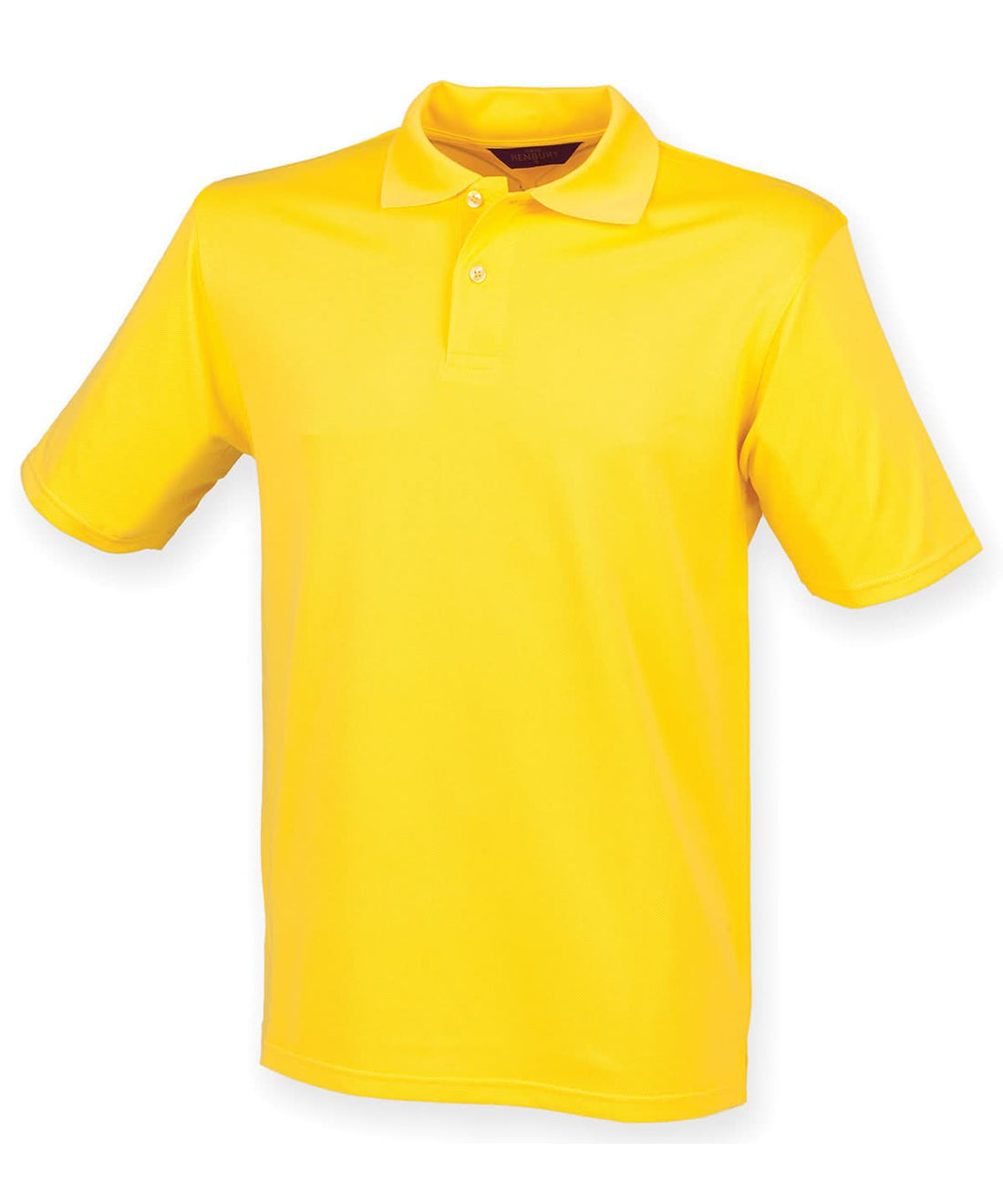 Henbury Coolplus Polo Shirt Yellow HB475 - Yellow - Customisable Polos