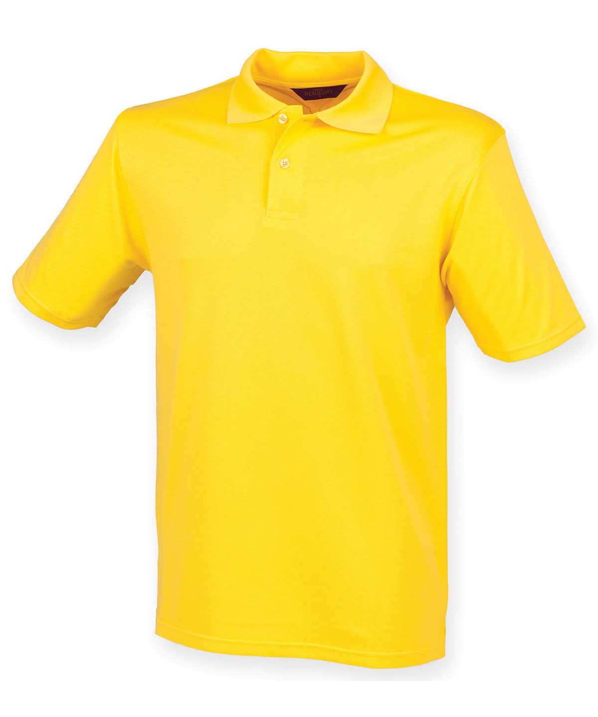 Henbury Coolplus Polo Shirt Yellow HB475 - Yellow - Customisable Polos