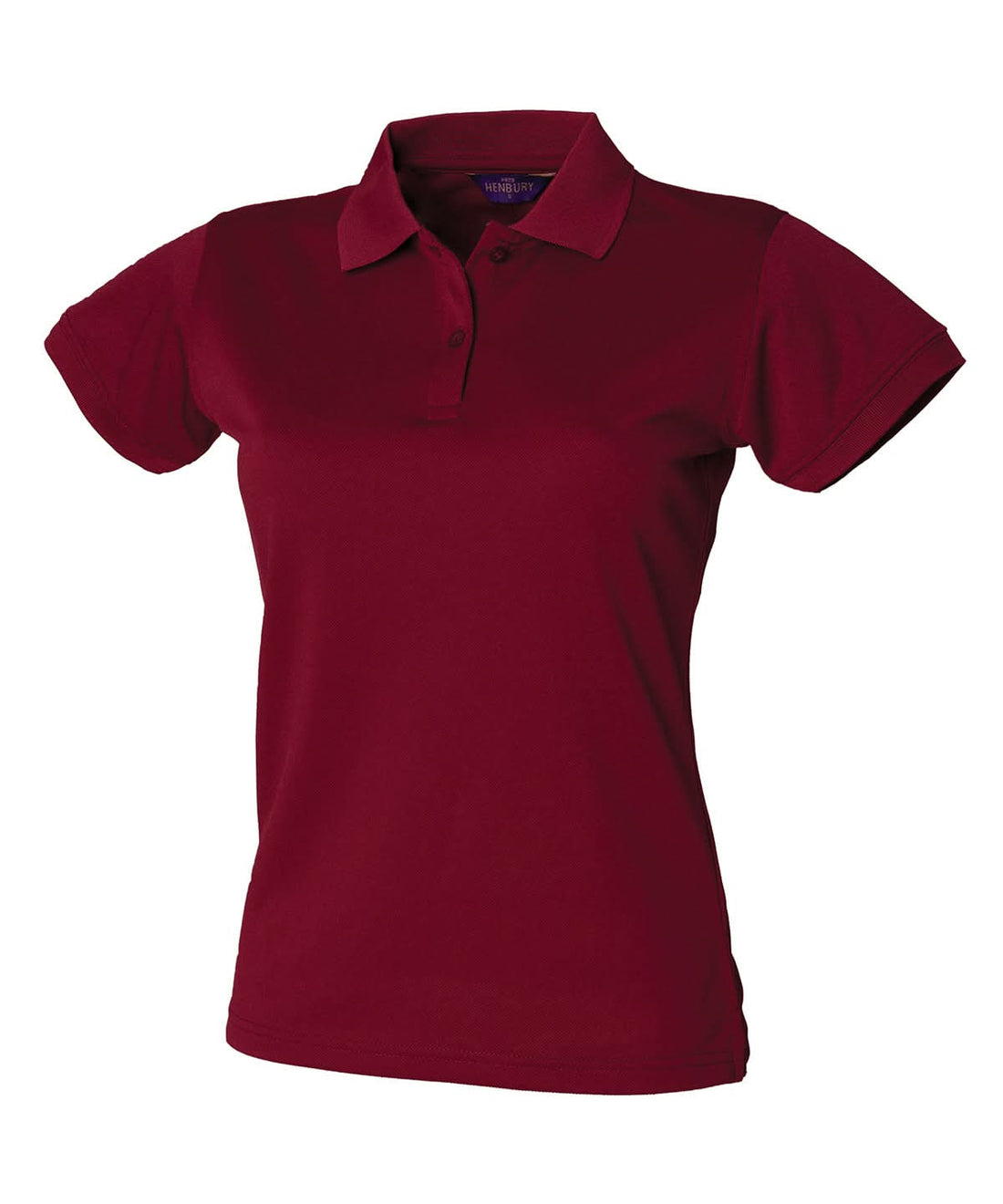 Henbury Womens Coolplus Polo Shirt Burgundy HB476 - Burgundy - Customisable Polos