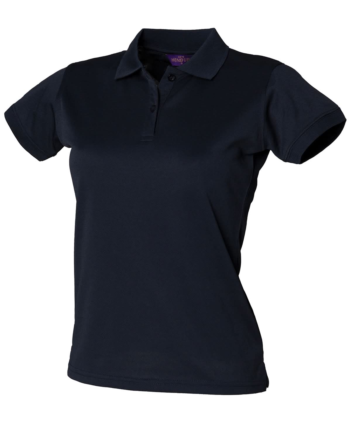 Henbury Womens Coolplus Polo Shirt Navy HB476 - Navy - Customisable Polos