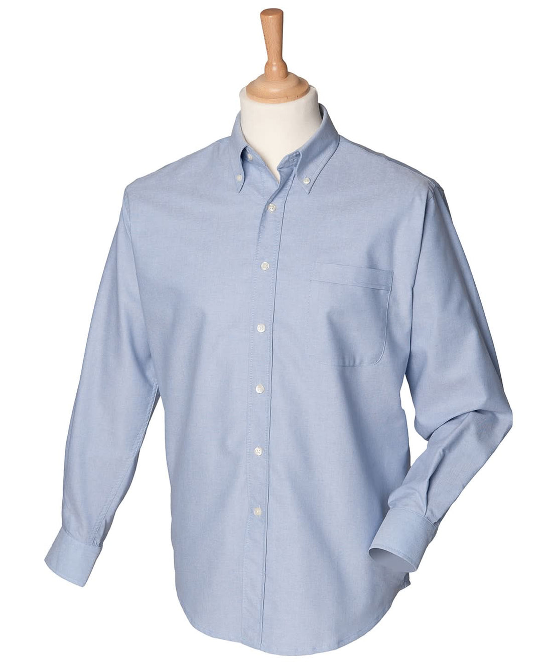 Henbury Long Sleeve Classic Oxford Shirt HB510 - Blue - Customisable Shirts