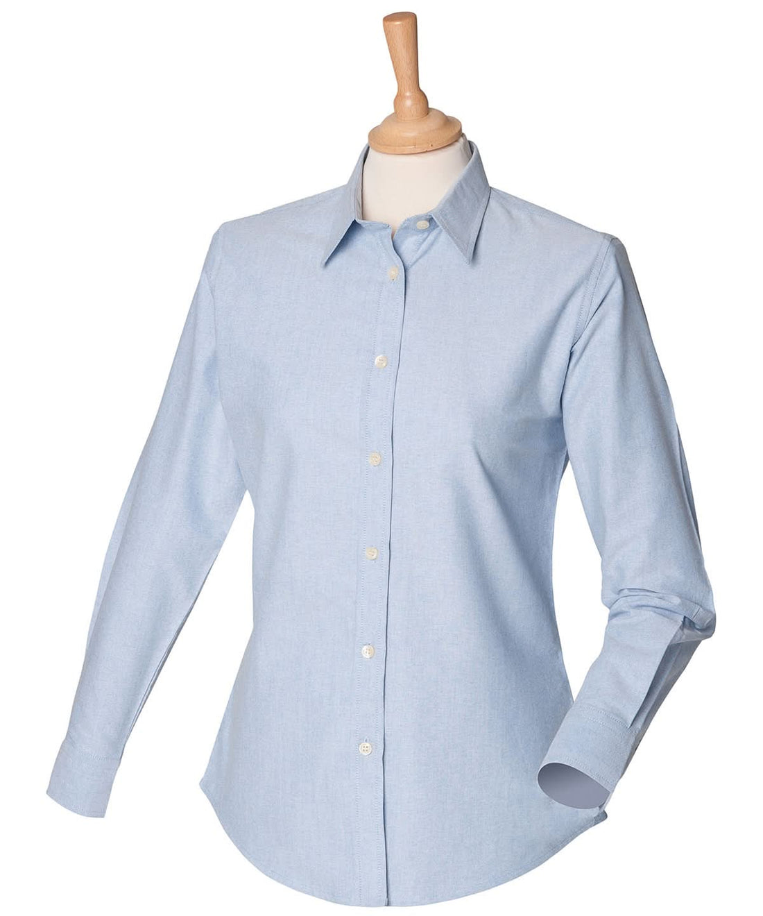 Henbury WomenS Classic Long Sleeve Oxford Shirt HB511 - Blue - Customisable Shirts